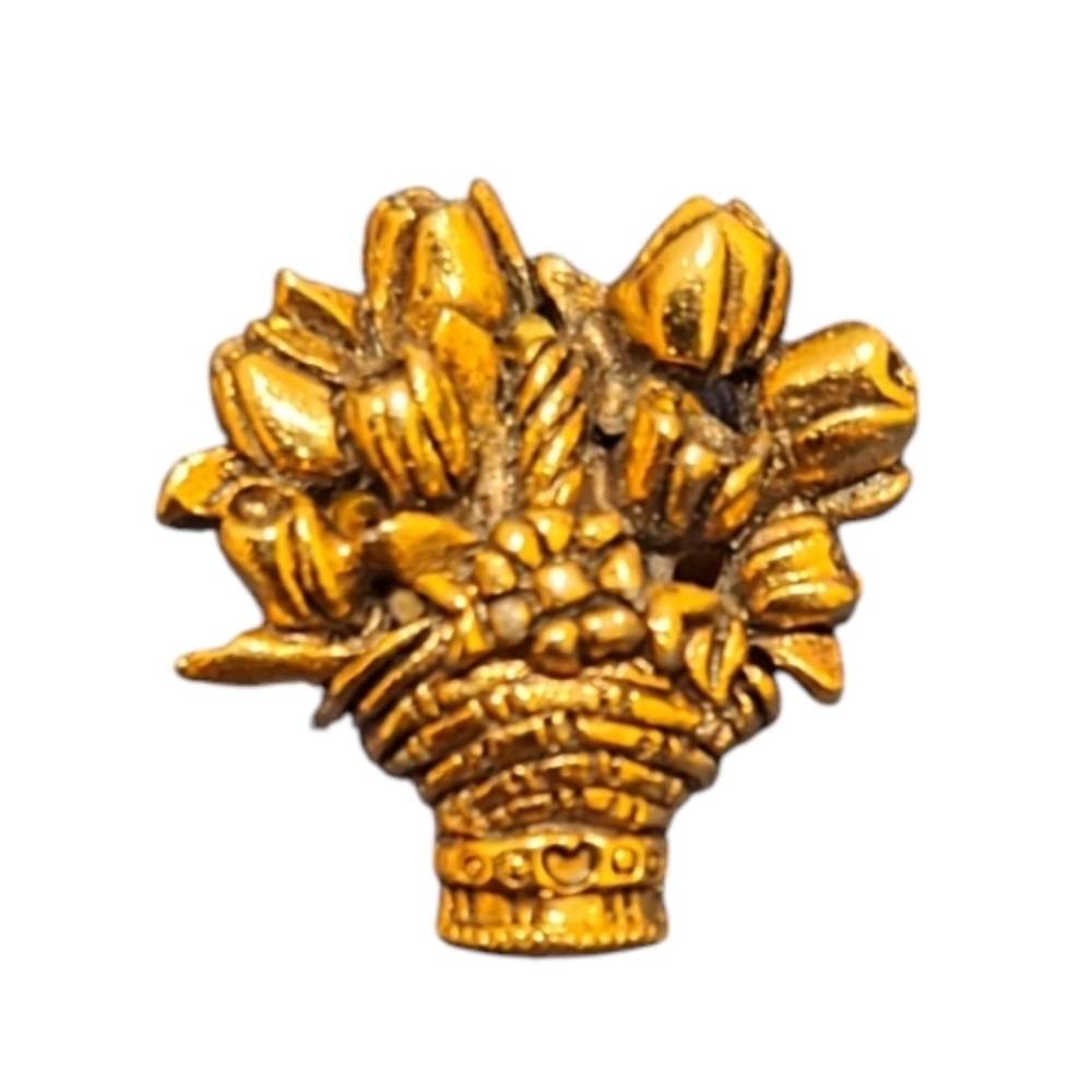 CTA TULIP FLOWER BASKET VINTAGE LAPEL PIN